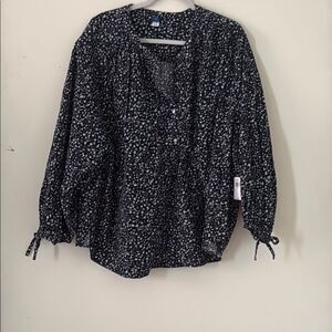 Old navy plus size Floral long sleeves Blouse 3x NWT
